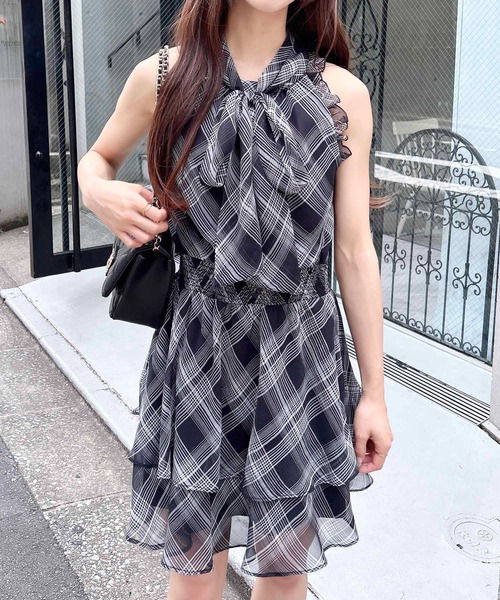 INGNI ワンピース 2Wayリボンアメスリフリルミニワンピース
