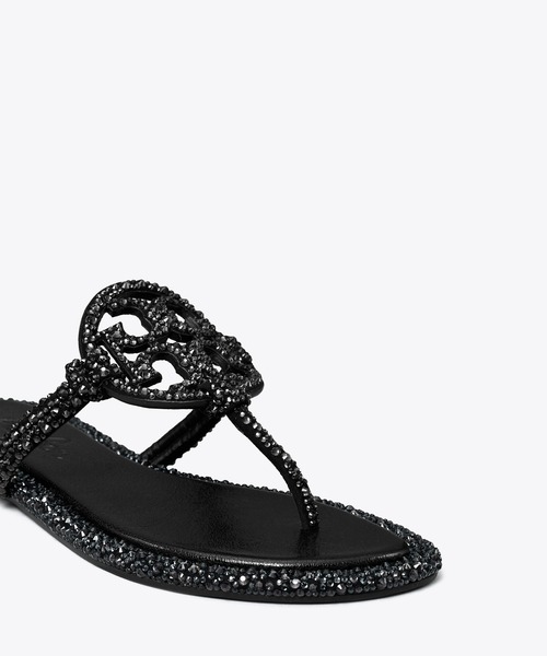 TORY BURCH x BonBon 国内買付 Mirror ノット Crystal サンダル TB x BonBon ミラー ノット クリスタル サンダル: レディース