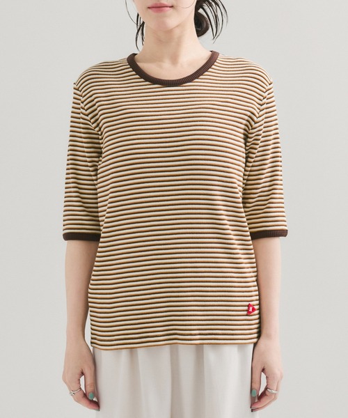 Healthknit×UR　ボーダーカットソー　期間限定出品 Healthknit | ヘルスニット ナローボーダー クルーネック長袖Tシャツ