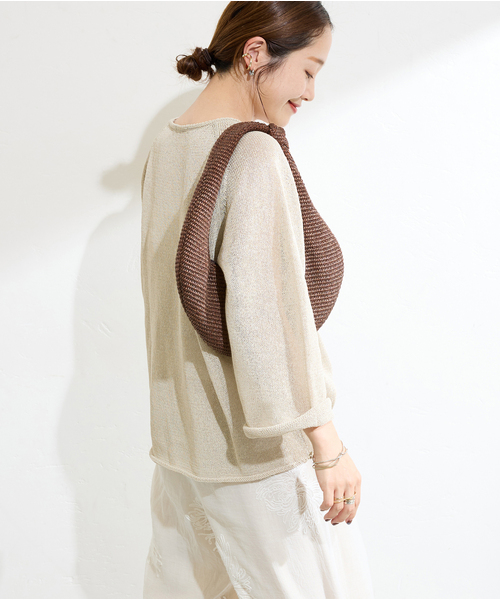 JOURNAL STANDARD ペーパーヤーンサマーニットプルオーバー 美品 JOURNAL STANDARD ニット セーター 「追加」ペーパーヤーン