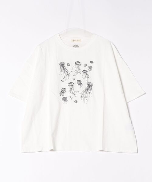 tシャツ (BD)「BARNDOOR」フロント 刺繍 ドルマンスリーブ Tシャツ レディース