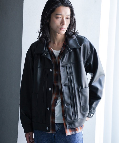 ラトルトラップ（RATTLE TRAP）/シープナッパオーバーサイズレザーブルゾン RATTLE TRAP（ラトルトラップ） ブルゾン アウター シープナッパ