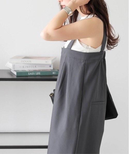 Lajour サロペット オーバーオール 「日本製」タックデザイン