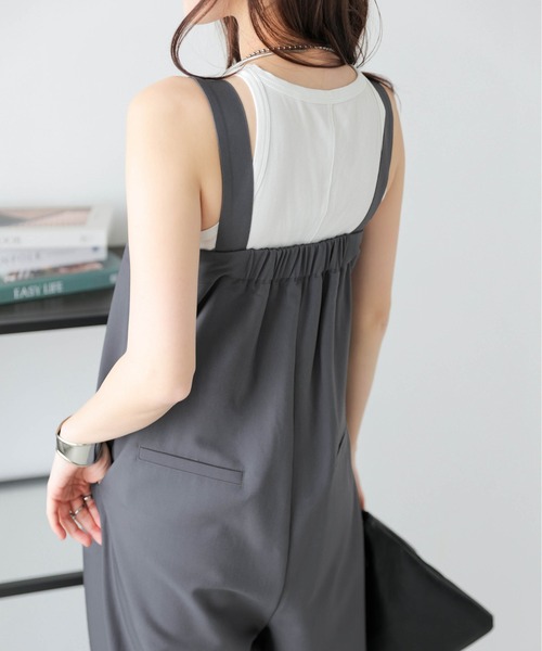 Lajour サロペット オーバーオール 「日本製」タックデザイン
