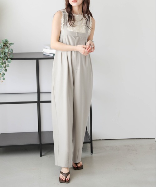 Lajour サロペット オーバーオール 「日本製」タックデザイン