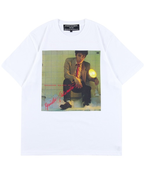 坂本龍一 「千のナイフ」のジャケットTシャツ Lサイズ MEDICOM TOY tシャツ MLE 坂本龍一 「千のナイフ」 TEE メンズ