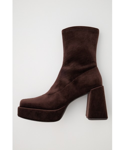 週末まで価格！MOUSSY STRETCH BLOCK HEEL ブーツSサイズ MOUSSY（マウジー） ブーツ STRETCH BLOCK HEEL ブーツ レディース