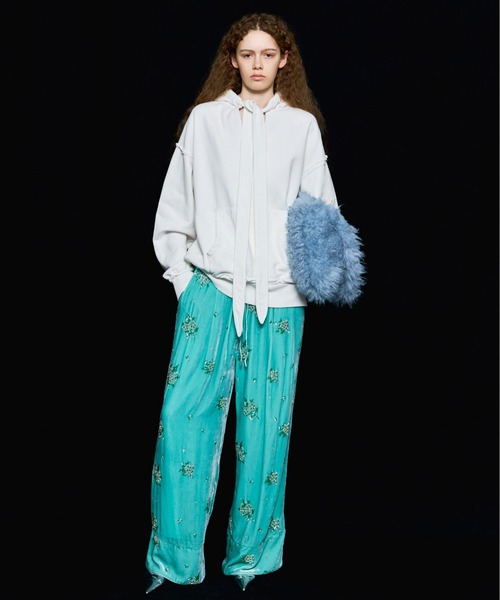 MAISON SPECIAL（メゾンスペシャル） パンツ Beads Flower Embroidery