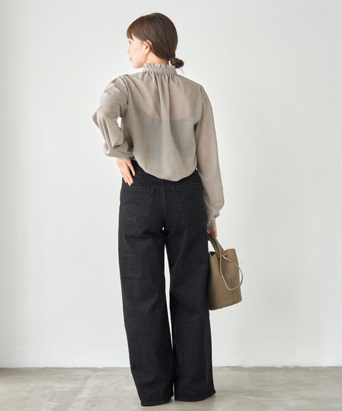美品　YANUK ヤヌーク　イエナ別注 セミフレアデニムパンツ　24　日本製 IENA（イエナ）の「【YANUK/ヤヌーク】別注 セミフレアパンツ