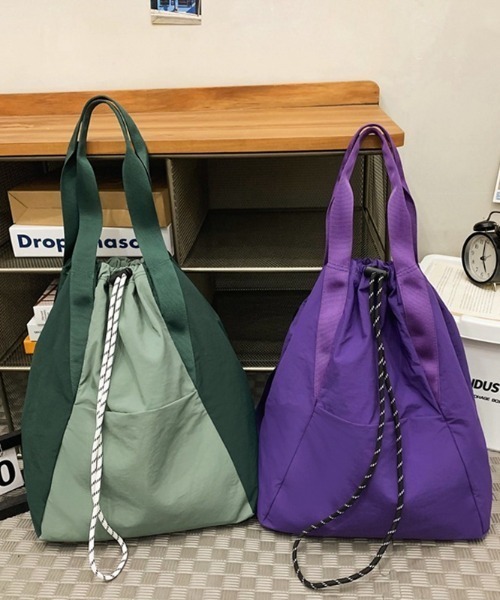 COCOMOMO デイバック リュック 「2WAY・撥水」 2WAYドローコードバッグ