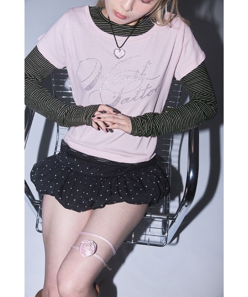Heart Tattoo tシャツ Rhinestone Logo T-Shirt ＆ Long Sleeve Tee