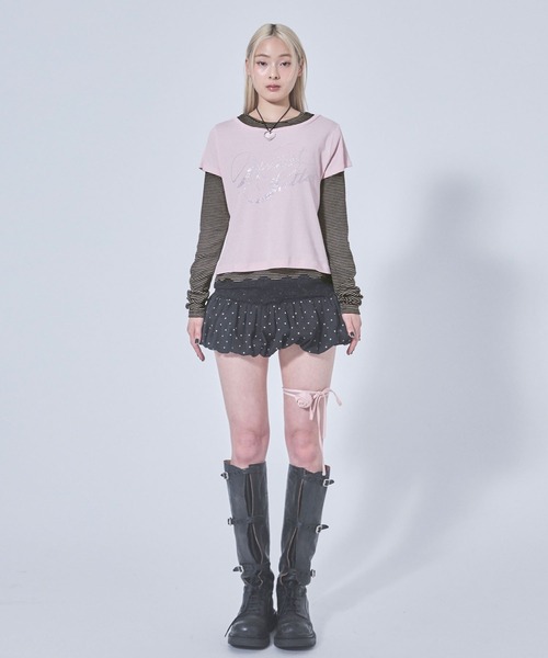Heart Tattoo tシャツ Rhinestone Logo T-Shirt ＆ Long Sleeve Tee