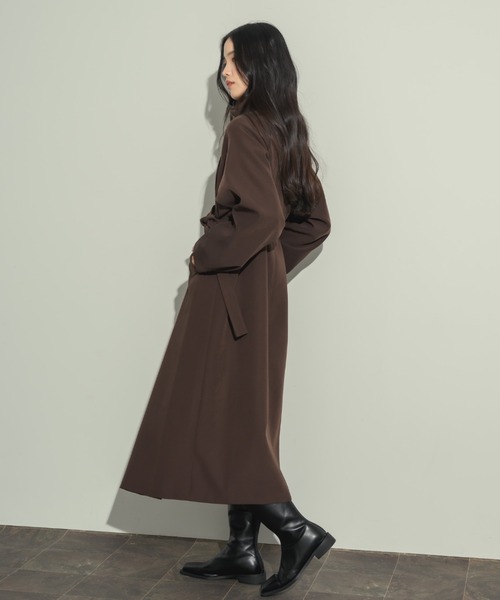 NEUNA（ヌナ） ノーカラーコート コート ドレープロングコート