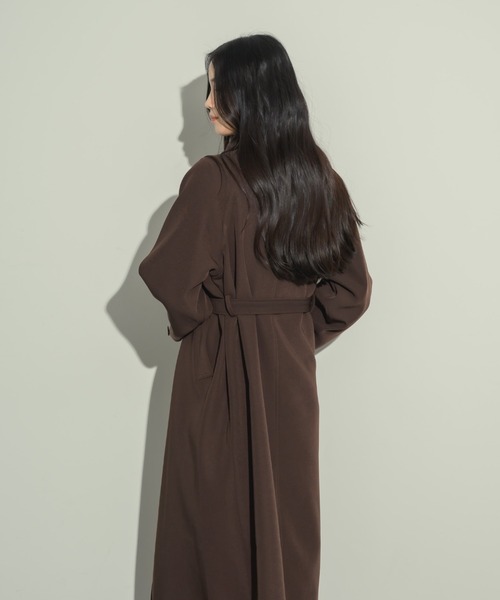 NEUNA（ヌナ） ノーカラーコート コート ドレープロングコート