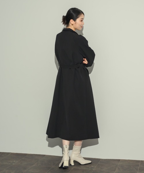 NEUNA（ヌナ） ノーカラーコート コート ドレープロングコート