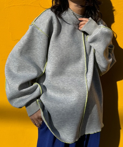 mi via loca スウェットカットソー FREE トップグレー レディース