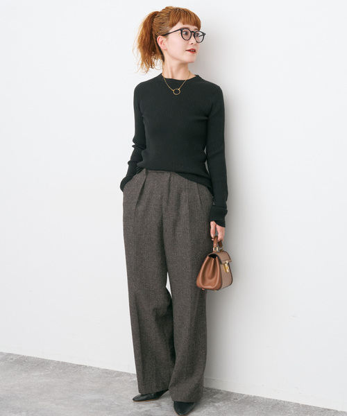 Spick＆Span（スピック アンド スパン） パンツ ツイードタックパンツ