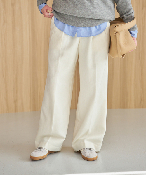 Spick＆Span（スピック アンド スパン） パンツ ツイードタックパンツ