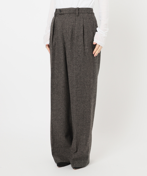 Spick＆Span（スピック アンド スパン） パンツ ツイードタックパンツ