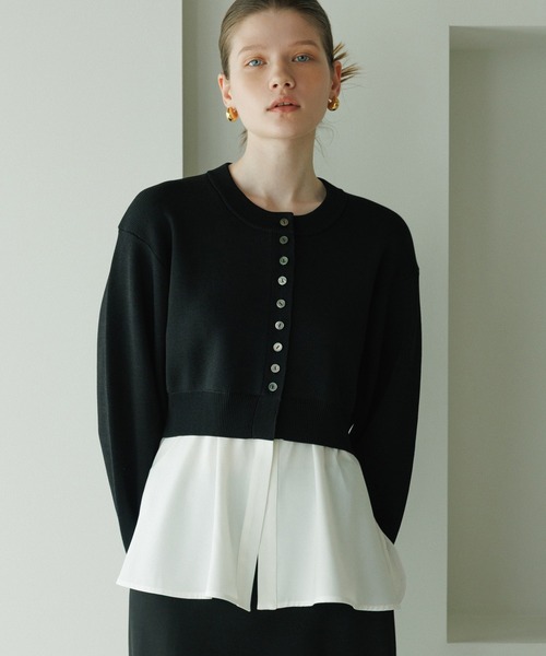 ADAM ET ROPE'（アダムエロペ） カーディガン 「サステナブル」フレア