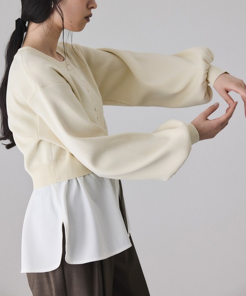 ADAM ET ROPE'（アダムエロペ） カーディガン 「サステナブル」フレア