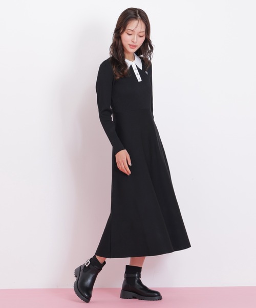 JILL by STUART ワンピース 長袖ポロネックニットワンピース