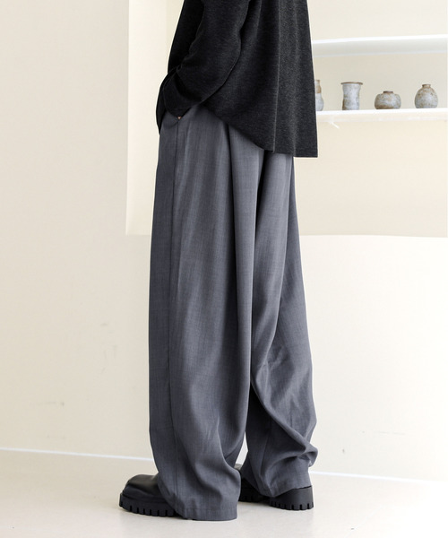 NEOS（KOKUYO） ワイドパンツ スラックス 「neos」ルーズシルエット 深