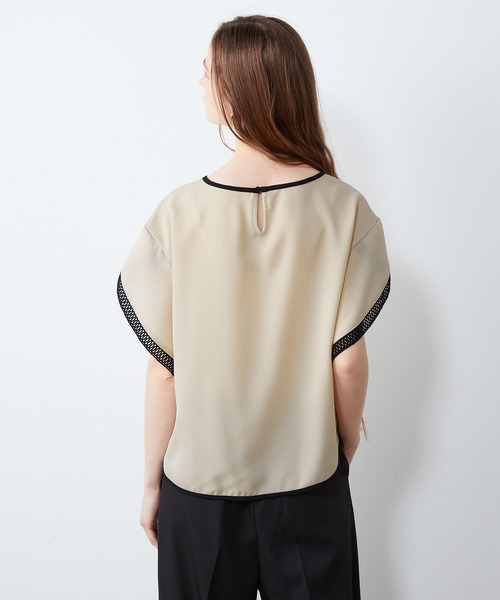 「LE SOUK HOLIDAY」 半袖ブラウス L ベージュ レディース_画像7