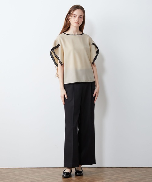 「LE SOUK HOLIDAY」 半袖ブラウス L ベージュ レディース_画像9