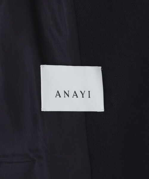 ANAYI（アナイ） コート アウター ポリウールノーカラーベルテッド