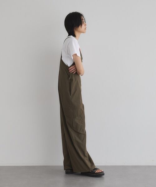 サロペット オーバーオール フロントファスナーオールインワン
