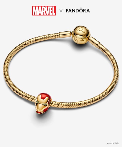 PANDORA レッドバングル チャーム付き PANDORA（パンドラ） チャーム レッドハート ＆ キーホール ダブル