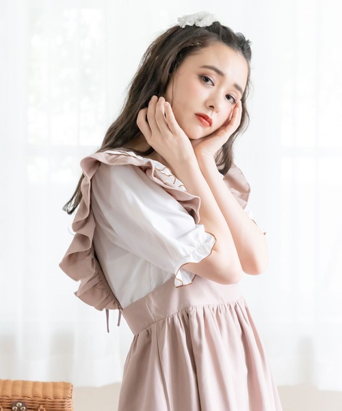 「DearMyLoveRose」 ノースリーブワンピース MEDIUM ブラック系その他 レディース_画像4