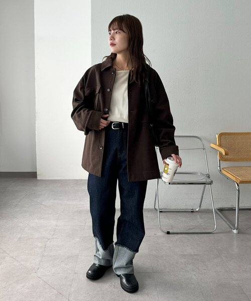 うさとの服　シャツジャケット　コート　インディゴ うさとの服 シャツジャケット コート インディゴ - メルカリ