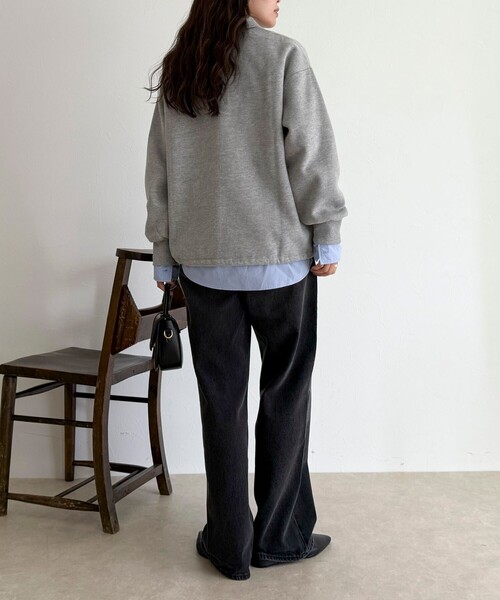 fredy emue（フレディエミュ） トレーナー スウェット FR刺繍衿付き