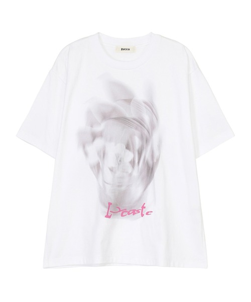 fjura フラワー　Tシャツ ZUCCa（ズッカ） tシャツ (S)フェードフラワーT / Tシャツ / S