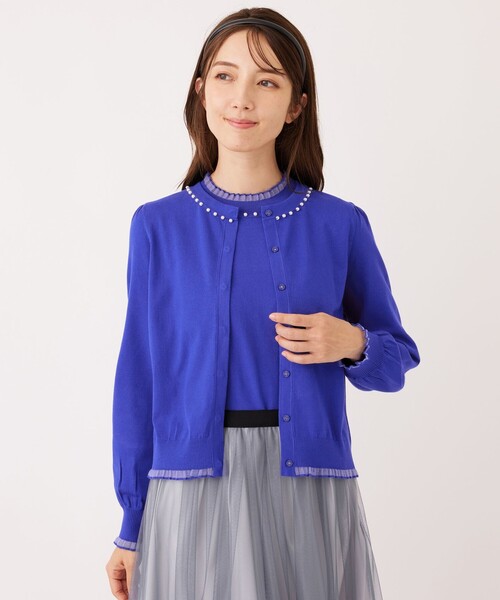 TO BE CHIC（トゥー ビー シック） カーディガン シアーレイヤー
