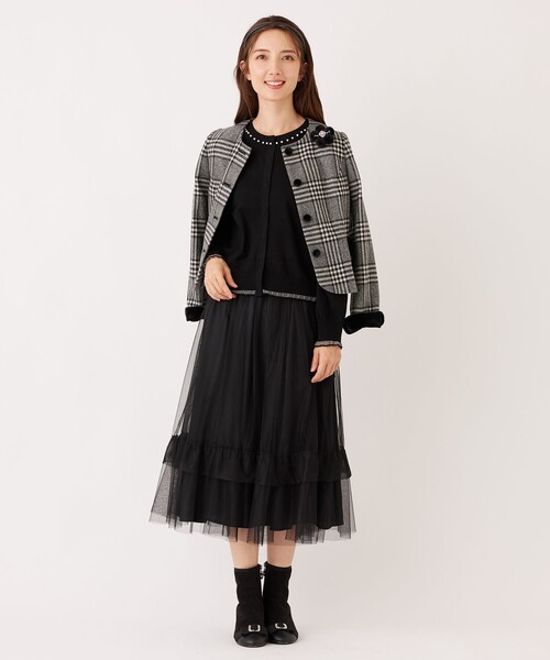 TO BE CHIC（トゥー ビー シック） カーディガン シアーレイヤー