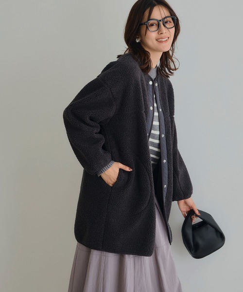 美品/XL相当꧁ エンフォルド꧂ノーカラーロングコート 36 オーバーサイズ 美品/XL相当꧁ エンフォルド꧂ノーカラーロングコート 36 オーバー