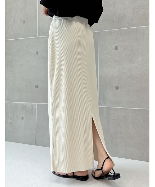 「Re:EDIT」 タイトスカート MEDIUM チャコールグレー レディース_画像3