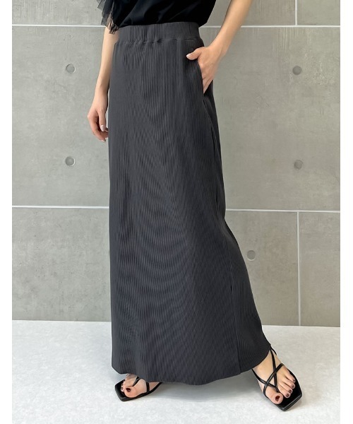 「Re:EDIT」 タイトスカート MEDIUM チャコールグレー レディース_画像7