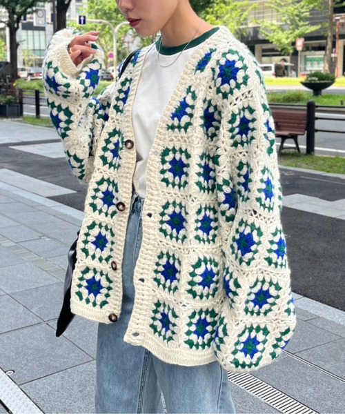 「CPCM」 ニットカーディガン FREE アイボリー メンズ_画像7