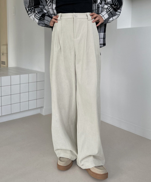 スラックス パンツ 「Good Riddance」ウエストタック コーデュロイ