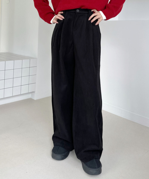 スラックス パンツ 「Good Riddance」ウエストタック コーデュロイ