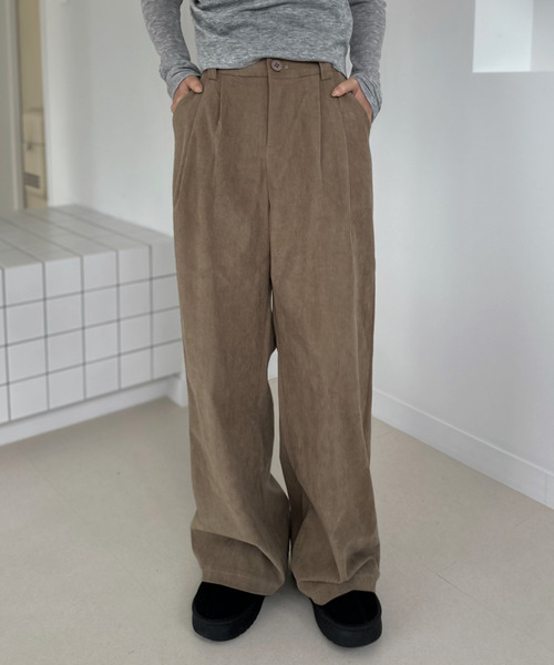 スラックス パンツ 「Good Riddance」ウエストタック コーデュロイ