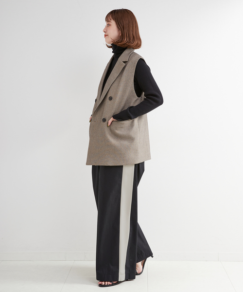 「B.C STOCK」 「Simplicite」パンツ MEDIUM ブラック レディース_画像3