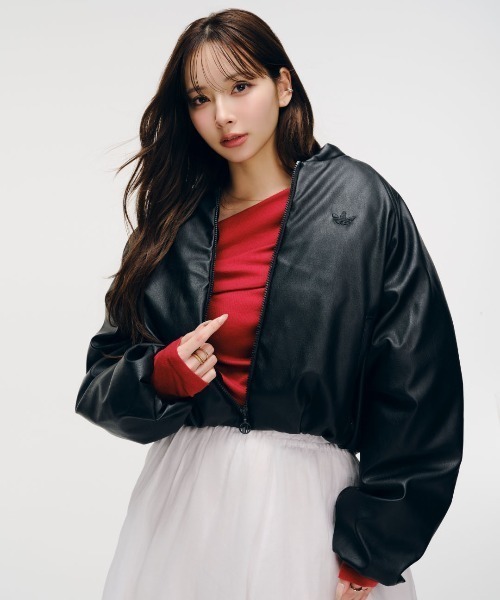 adidas（アディダス） コート アウター W PLEATHER BOMBER JKT