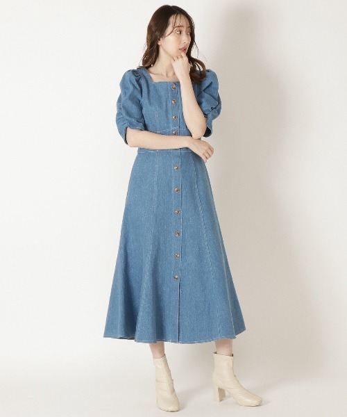 「WILLSELECTION」 半袖ワンピース MEDIUM カーキ レディースの画像