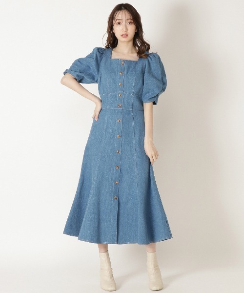 「WILLSELECTION」 半袖ワンピース MEDIUM カーキ レディースの画像