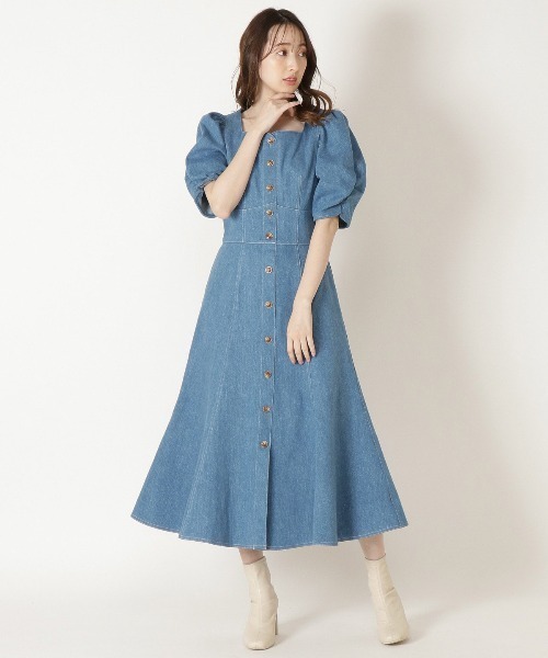 「WILLSELECTION」 半袖ワンピース MEDIUM カーキ レディースの画像